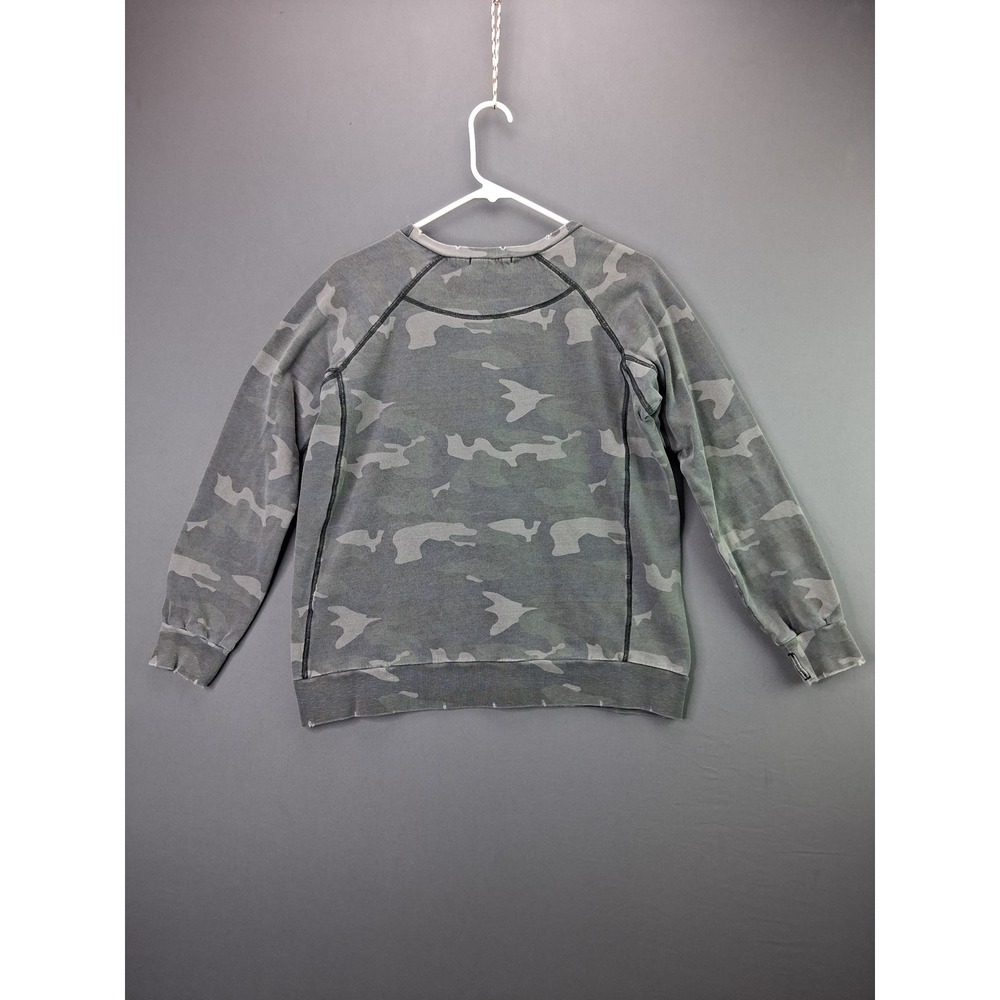 Ragdoll Camo Sweatshirt Distressed Crewneck Pullover Gray Camouflage Small S - Picture 7 of 8